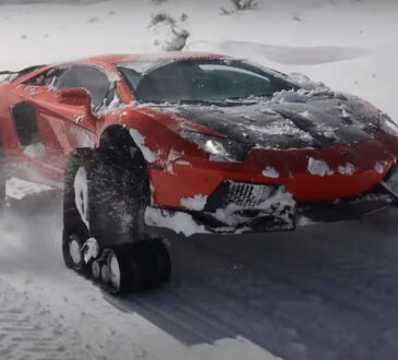 ¿Un Lamborghini Aventador en pistas de nieve?