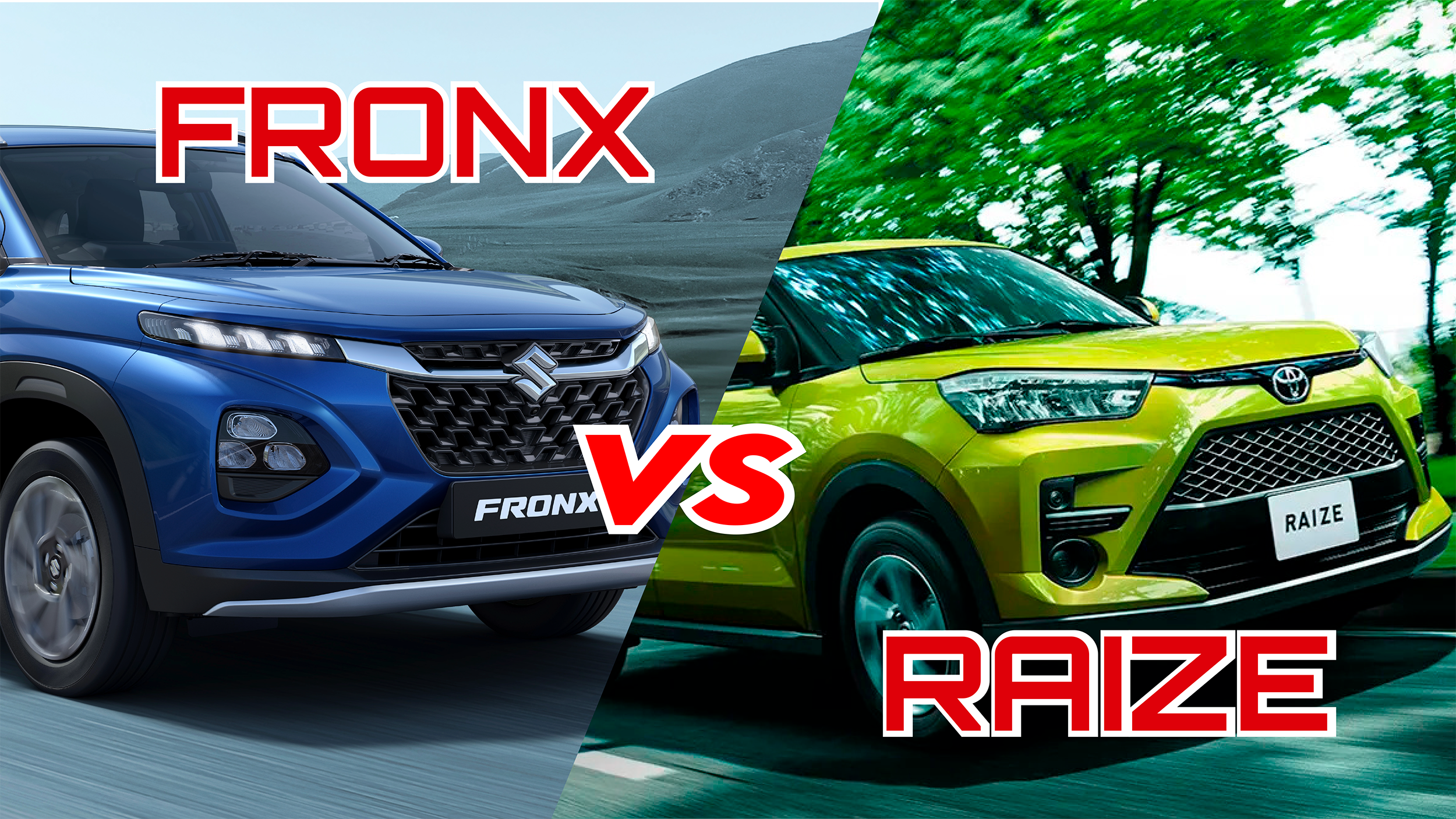 Suzuki Fronx vs Toyota Raize Suzuki Fronx vs Toyota Raize